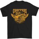 Choppers Legend Motorcycle Motorbike Biker Mens T-Shirt Cotton Gildan Black