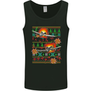 Chrismas Fighter Jet Plane Pilot RAF Funny Mens Vest Tank Top Black