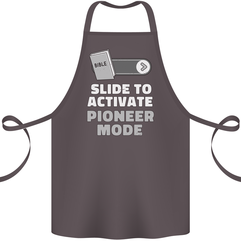Christian Pioneer Mode Funny Christianity Cotton Apron 100% Organic Dark Grey