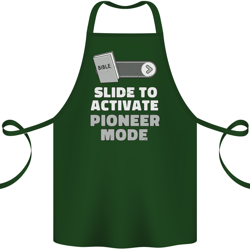 Christian Pioneer Mode Funny Christianity Cotton Apron 100% Organic Forest Green