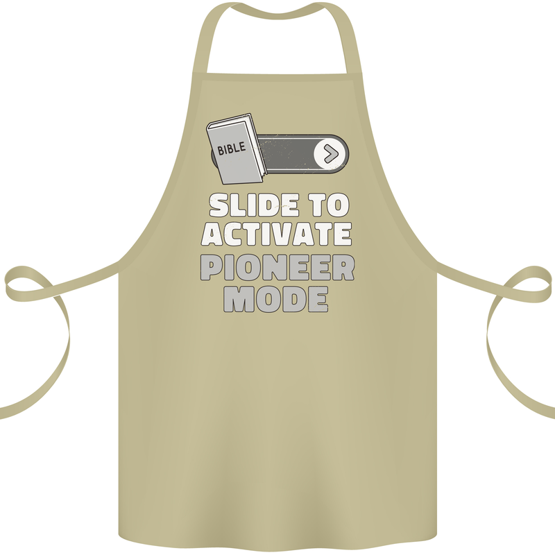 Christian Pioneer Mode Funny Christianity Cotton Apron 100% Organic Khaki