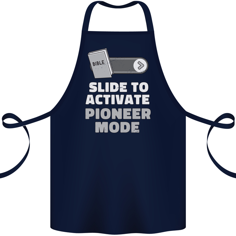 Christian Pioneer Mode Funny Christianity Cotton Apron 100% Organic Navy Blue