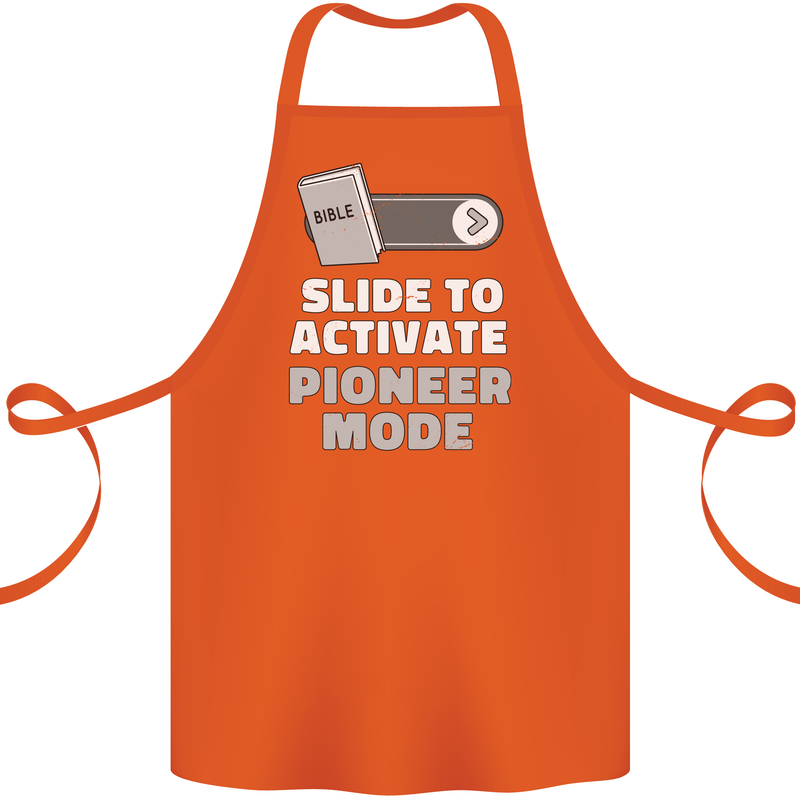 Christian Pioneer Mode Funny Christianity Cotton Apron 100% Organic Orange
