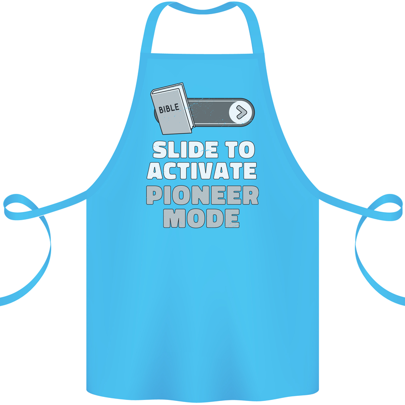 Christian Pioneer Mode Funny Christianity Cotton Apron 100% Organic Turquoise