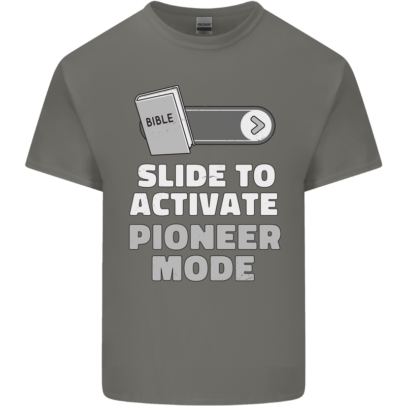 Christian Pioneer Mode Funny Christianity Kids T-Shirt Childrens Charcoal