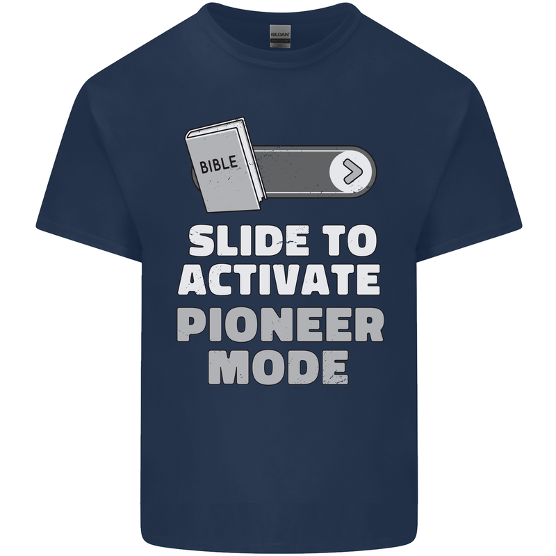 Christian Pioneer Mode Funny Christianity Kids T-Shirt Childrens Navy Blue