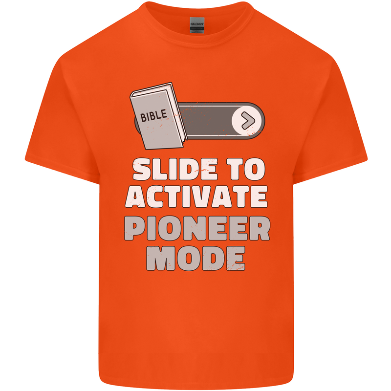 Christian Pioneer Mode Funny Christianity Kids T-Shirt Childrens Orange