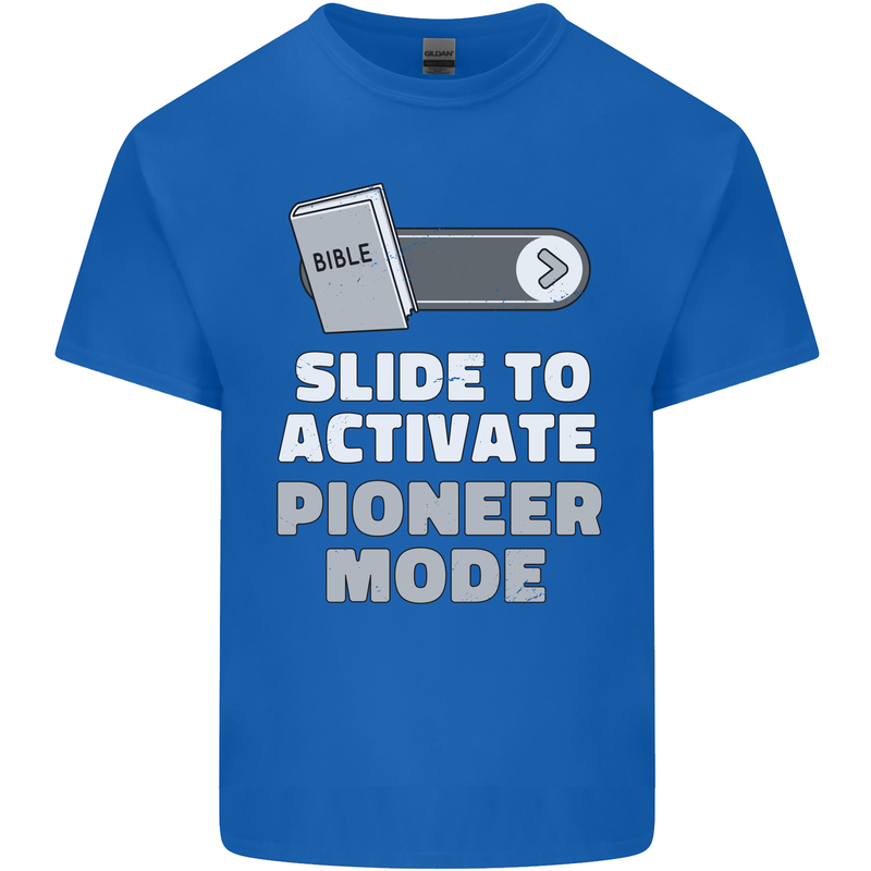 Christian Pioneer Mode Funny Christianity Kids T-Shirt Childrens Royal Blue