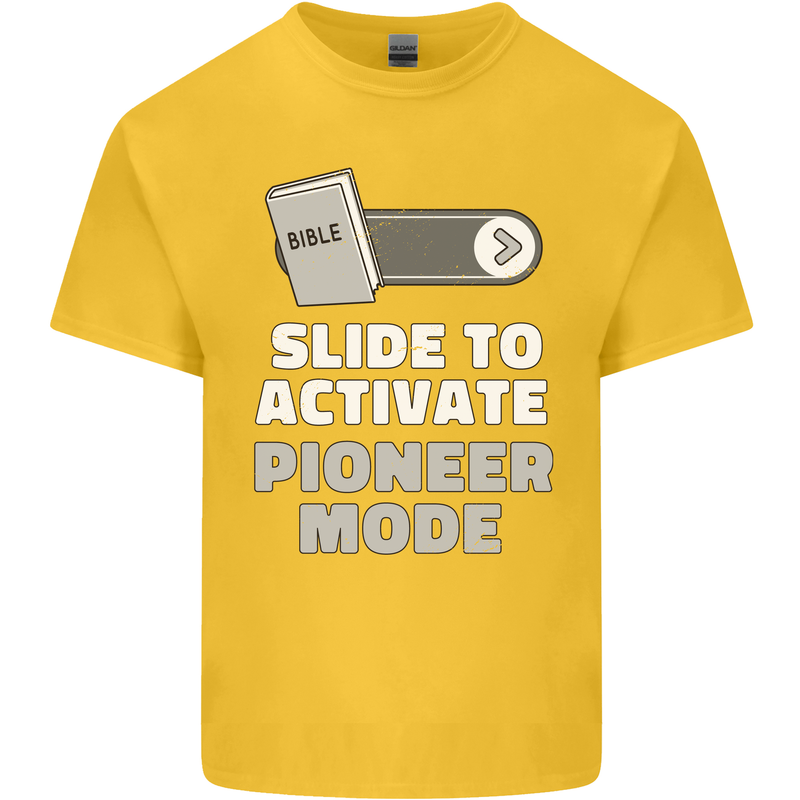 Christian Pioneer Mode Funny Christianity Kids T-Shirt Childrens Yellow