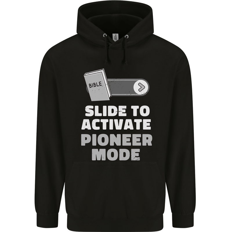 Christian Pioneer Mode Funny Christianity Mens 80% Cotton Hoodie Black