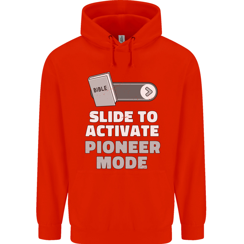 Christian Pioneer Mode Funny Christianity Mens 80% Cotton Hoodie Bright Red