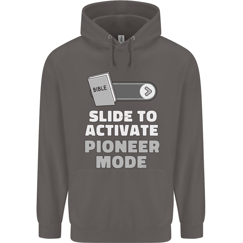 Christian Pioneer Mode Funny Christianity Mens 80% Cotton Hoodie Charcoal