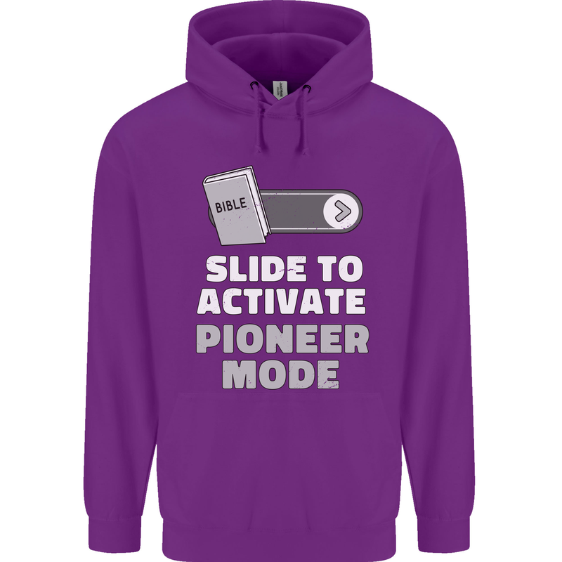 Christian Pioneer Mode Funny Christianity Mens 80% Cotton Hoodie Purple