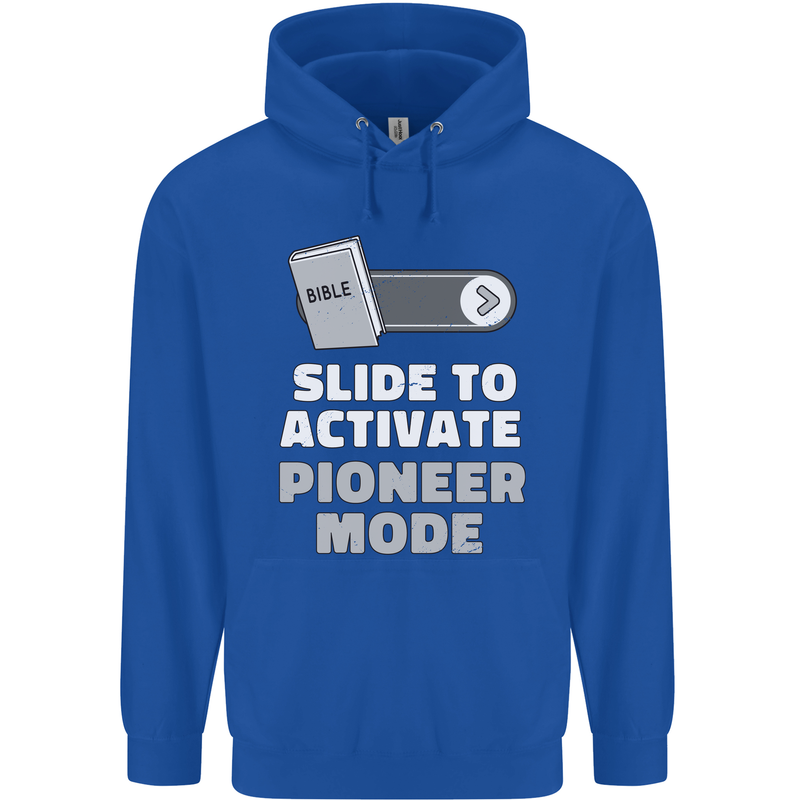 Christian Pioneer Mode Funny Christianity Mens 80% Cotton Hoodie Royal Blue