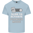 Christian Pioneer Mode Funny Christianity Mens Cotton T-Shirt Tee Top Light Blue
