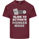 Christian Pioneer Mode Funny Christianity Mens Cotton T-Shirt Tee Top Maroon