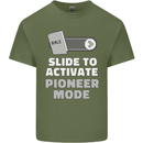 Christian Pioneer Mode Funny Christianity Mens Cotton T-Shirt Tee Top Military Green