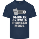 Christian Pioneer Mode Funny Christianity Mens Cotton T-Shirt Tee Top Navy Blue