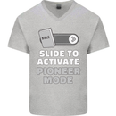 Christian Pioneer Mode Funny Christianity Mens V-Neck Cotton T-Shirt Sports Grey