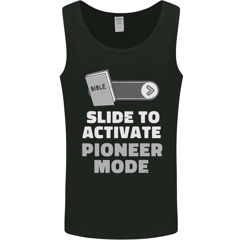 Christian Pioneer Mode Funny Christianity Mens Vest Tank Top Black