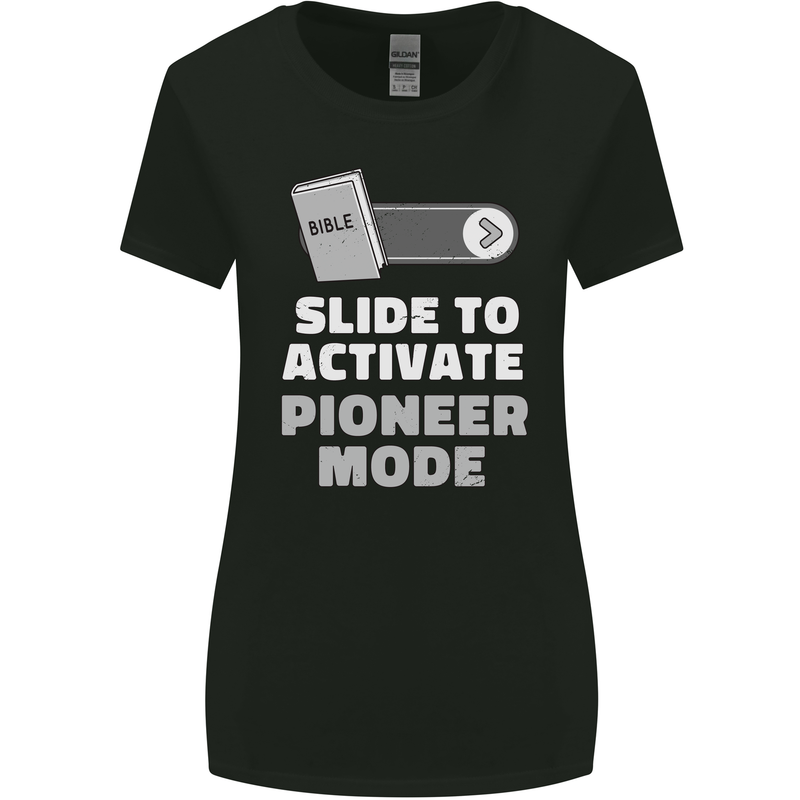 Christian Pioneer Mode Funny Christianity Womens Wider Cut T-Shirt Black