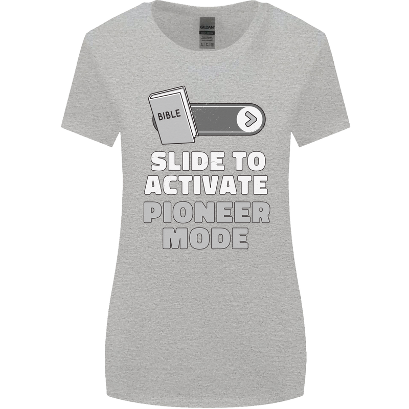 Christian Pioneer Mode Funny Christianity Womens Wider Cut T-Shirt Sports Grey