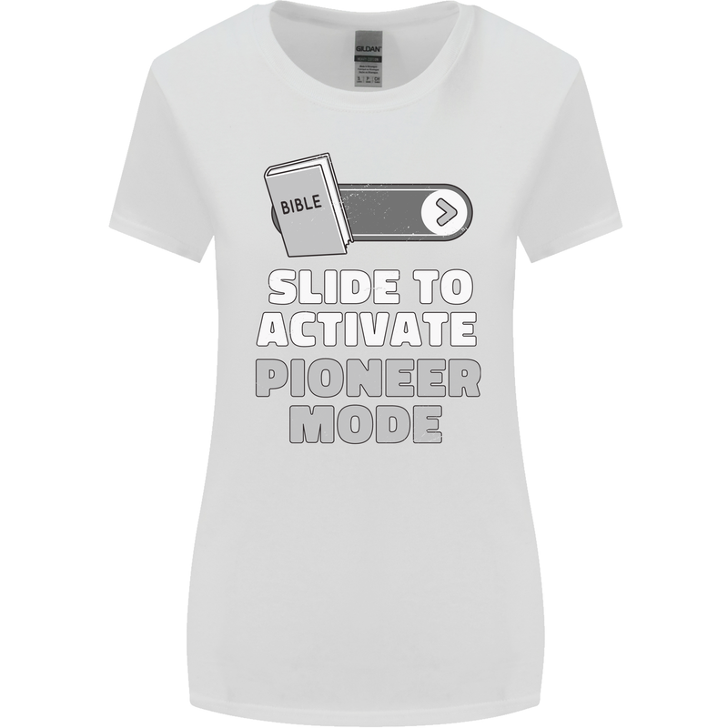 Christian Pioneer Mode Funny Christianity Womens Wider Cut T-Shirt White
