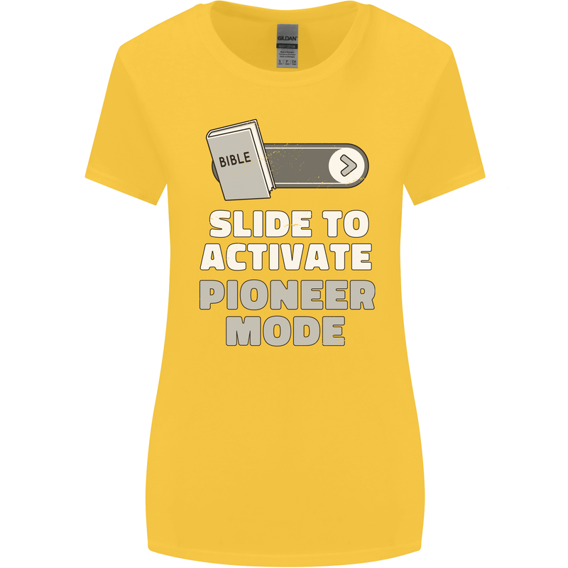 Christian Pioneer Mode Funny Christianity Womens Wider Cut T-Shirt Yellow