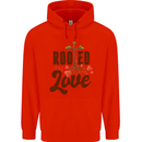 Christian Rooted in Love Christianity Jesus Childrens Kids Hoodie Bright Red