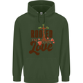 Christian Rooted in Love Christianity Jesus Childrens Kids Hoodie Forest Green