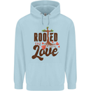 Christian Rooted in Love Christianity Jesus Childrens Kids Hoodie Light Blue