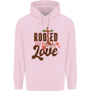 Christian Rooted in Love Christianity Jesus Childrens Kids Hoodie Light Pink