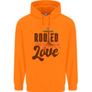 Christian Rooted in Love Christianity Jesus Childrens Kids Hoodie Orange