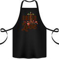 Christian Rooted in Love Christianity Jesus Cotton Apron 100% Organic Black