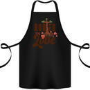 Christian Rooted in Love Christianity Jesus Cotton Apron 100% Organic Black