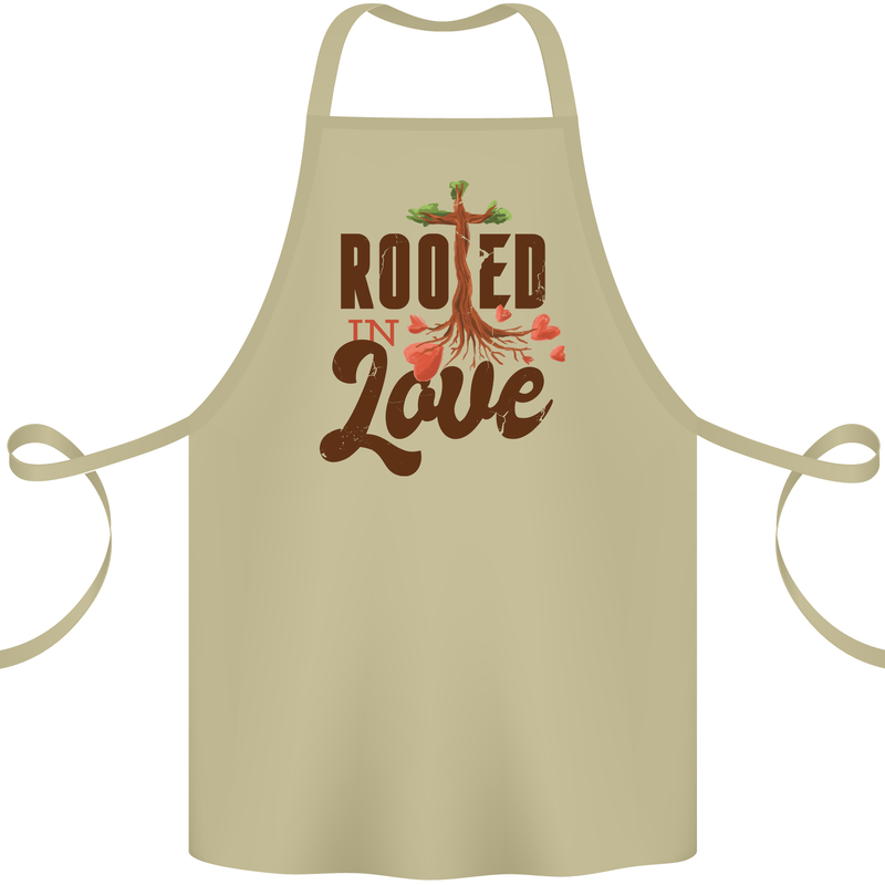 Christian Rooted in Love Christianity Jesus Cotton Apron 100% Organic Khaki