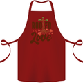 Christian Rooted in Love Christianity Jesus Cotton Apron 100% Organic Maroon