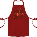 Christian Rooted in Love Christianity Jesus Cotton Apron 100% Organic Maroon