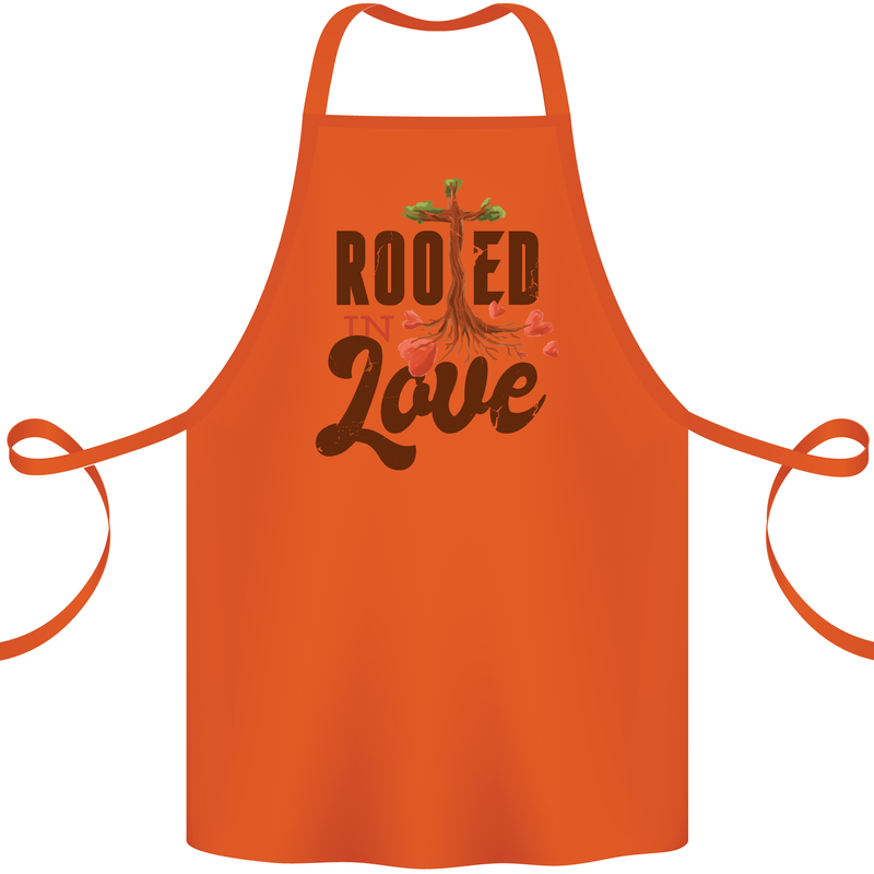 Christian Rooted in Love Christianity Jesus Cotton Apron 100% Organic Orange