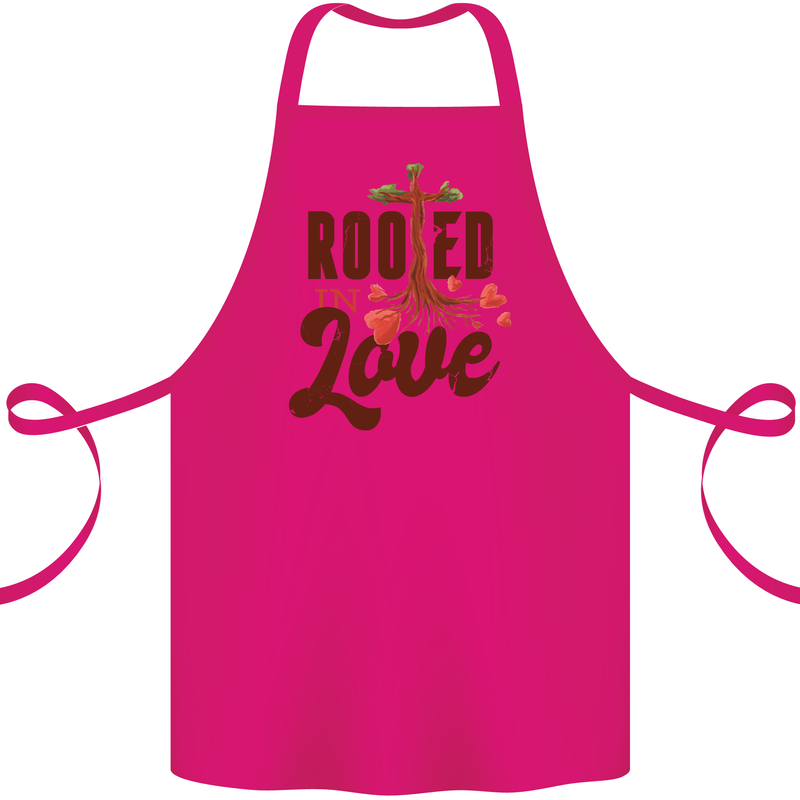 Christian Rooted in Love Christianity Jesus Cotton Apron 100% Organic Pink