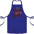 Christian Rooted in Love Christianity Jesus Cotton Apron 100% Organic Royal Blue