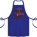 Christian Rooted in Love Christianity Jesus Cotton Apron 100% Organic Royal Blue