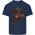 Christian Rooted in Love Christianity Jesus Kids T-Shirt Childrens Navy Blue