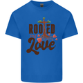 Christian Rooted in Love Christianity Jesus Kids T-Shirt Childrens Royal Blue