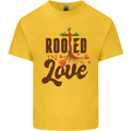 Christian Rooted in Love Christianity Jesus Kids T-Shirt Childrens Yellow