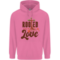 Christian Rooted in Love Christianity Jesus Mens 80% Cotton Hoodie Azelea