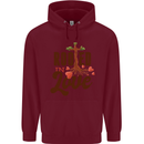 Christian Rooted in Love Christianity Jesus Mens 80% Cotton Hoodie Maroon