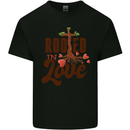 Christian Rooted in Love Christianity Jesus Mens Cotton T-Shirt Tee Top Black