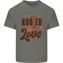 Christian Rooted in Love Christianity Jesus Mens Cotton T-Shirt Tee Top Charcoal