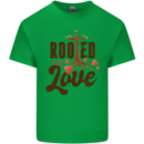 Christian Rooted in Love Christianity Jesus Mens Cotton T-Shirt Tee Top Irish Green